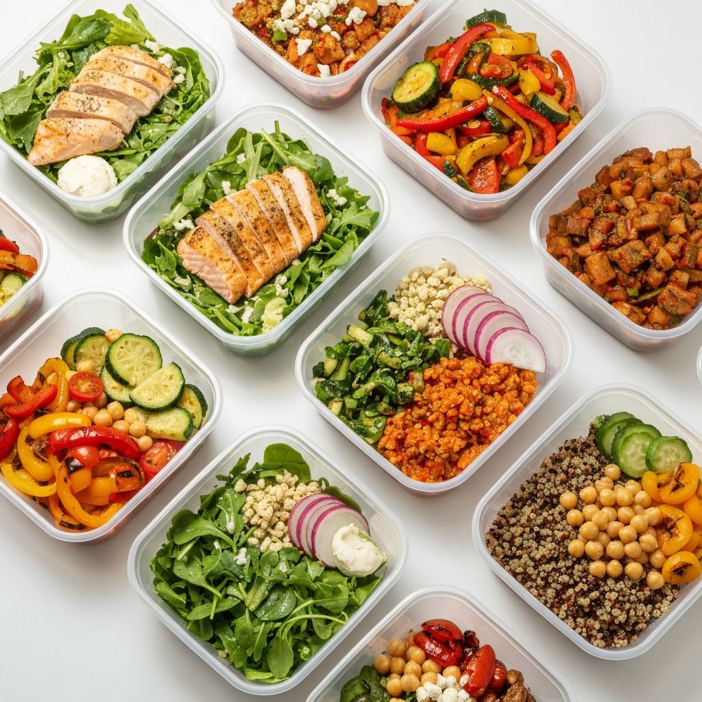 Organized meal preparation containers